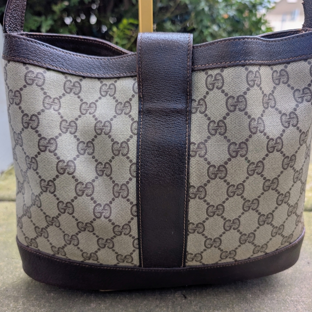 Gucci Vintage GG Coated Canvas Shoulder Bag - VGUC! - Picture 3 of 15